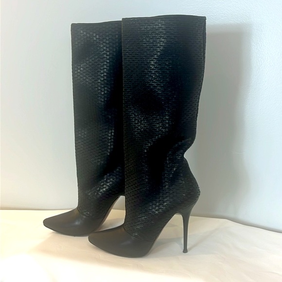 Georgina Goodman Black Leather Long  Boots - Picture 6 of 17